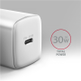AXAGON Sil wallcharger 1x port USB-C, PD3.0 /PPS/QC4+/SFC/AFC/Apple, 30w , ACU-PD30W