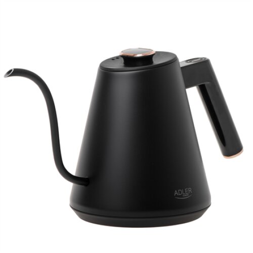 Adler Kettle , AD 1349 , Electric , 1100 W , 1 L , Stainless steel , 360° rotational base , Black/Gold