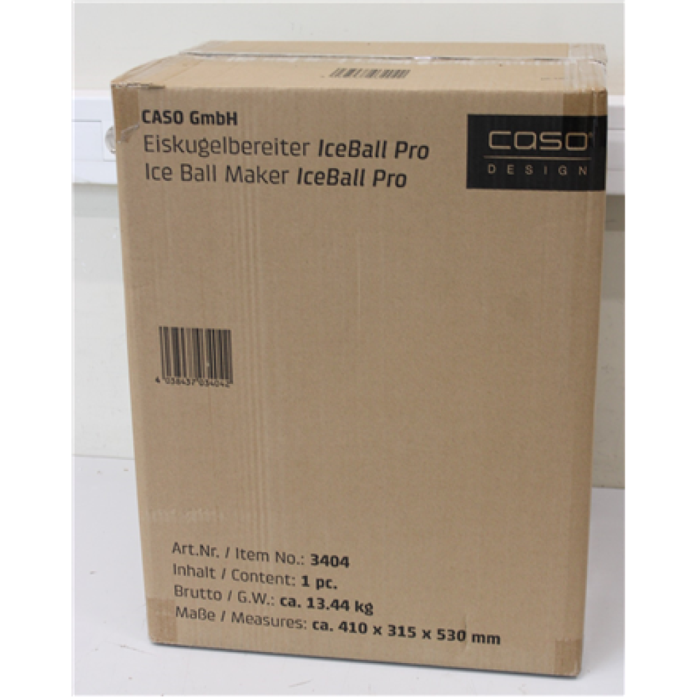 SALE OUT. Caso Ice Ball Maker , IceBall Pro , Power 130 W , Capacity 1.3 L , Matt Black , USED, DIRTY