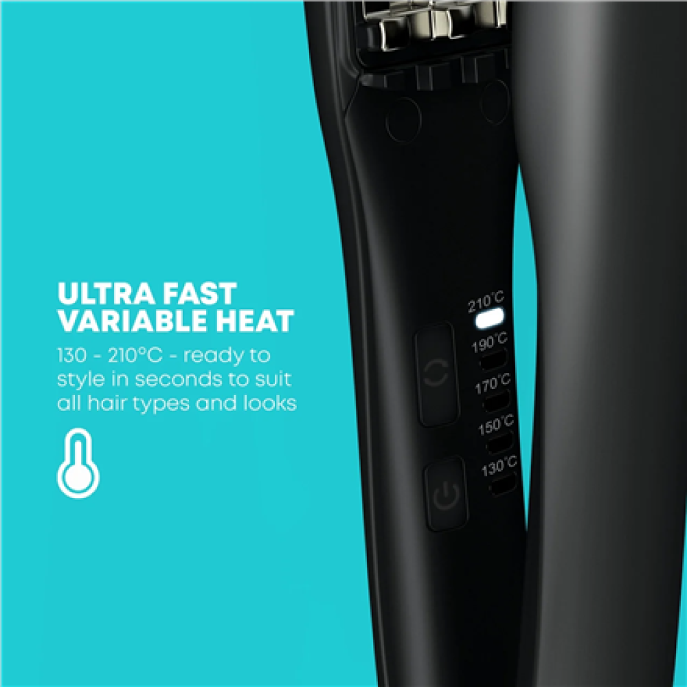 Progloss Volume and Lift , VL-2000-EU , Ceramic heating system , Ion conditioning , Barrel diameter 25 mm , Temperature (max) 210 °C , Black