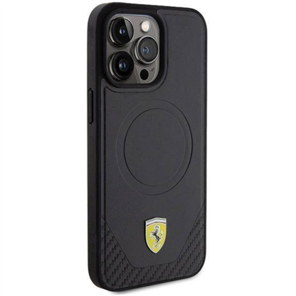ferrari , FEHMP15XPTEK , Back Cover , iPhone 15 Pro Max , Apple , Artificial leather , Black