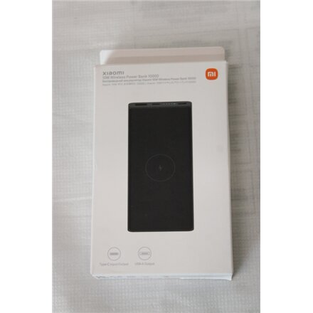 SALE OUT. Xiaomi 10W Wireless Power Bank 10000 , Xiaomi 10W Wireless Power Bank 10000mAh , 10000 mAh , 5 V/3 A , Black , USED, MISSING USB CABLE