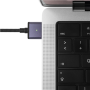 Fixed , Braided charging cable with USB-C/MagSafe 3 connectors, 2 m, 140 W, Gray