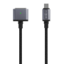 Fixed , Braided charging cable with USB-C/MagSafe 3 connectors, 2 m, 140 W, Gray