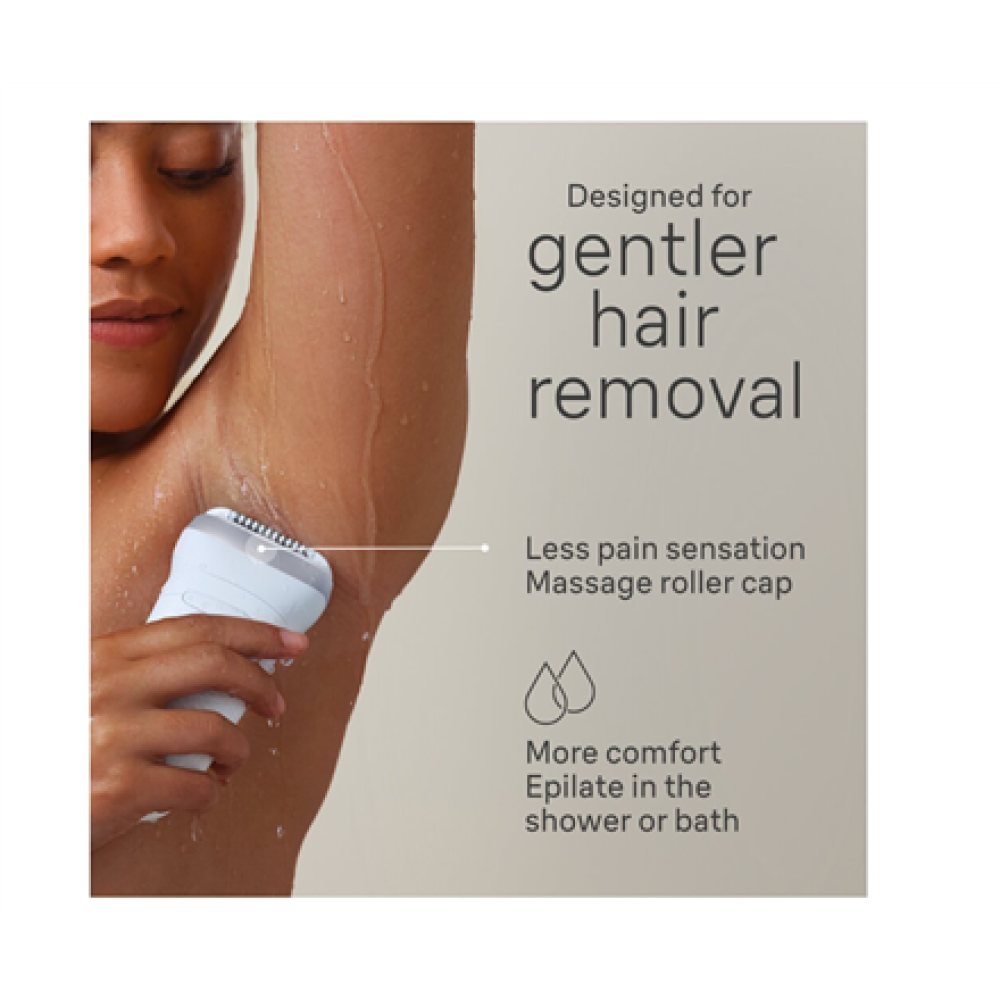 Braun Epilator , SE7-041 Silk épil 7 , Number of power levels 2 , Wet & Dry , White/Silver