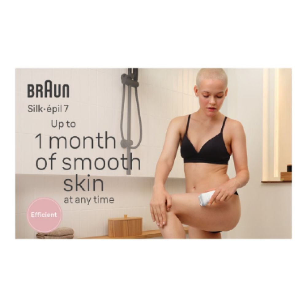 Braun Epilator , SE7-041 Silk épil 7 , Number of power levels 2 , Wet & Dry , White/Silver