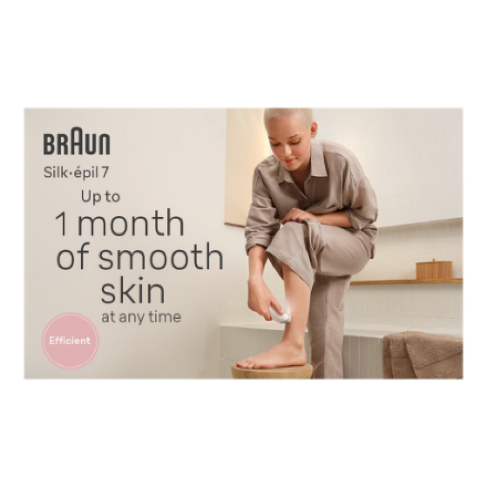 Braun Epilator , SE7-041 Silk épil 7 , Number of power levels 2 , Wet & Dry , White/Silver