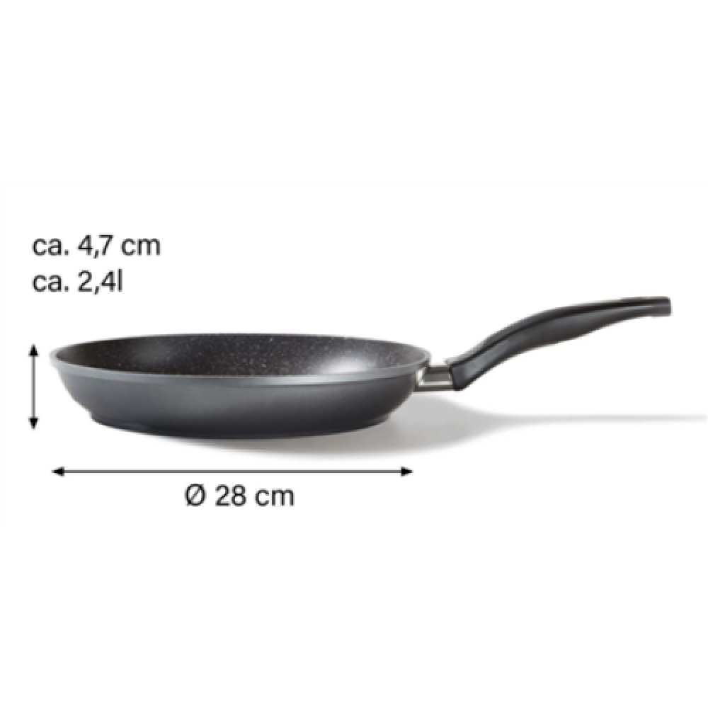 Stoneline Pan 7361 Frying Diameter 28 cm Suitable for induction hob Fixed handle Anthracite