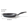 Stoneline Pan 7361 Frying Diameter 28 cm Suitable for induction hob Fixed handle Anthracite