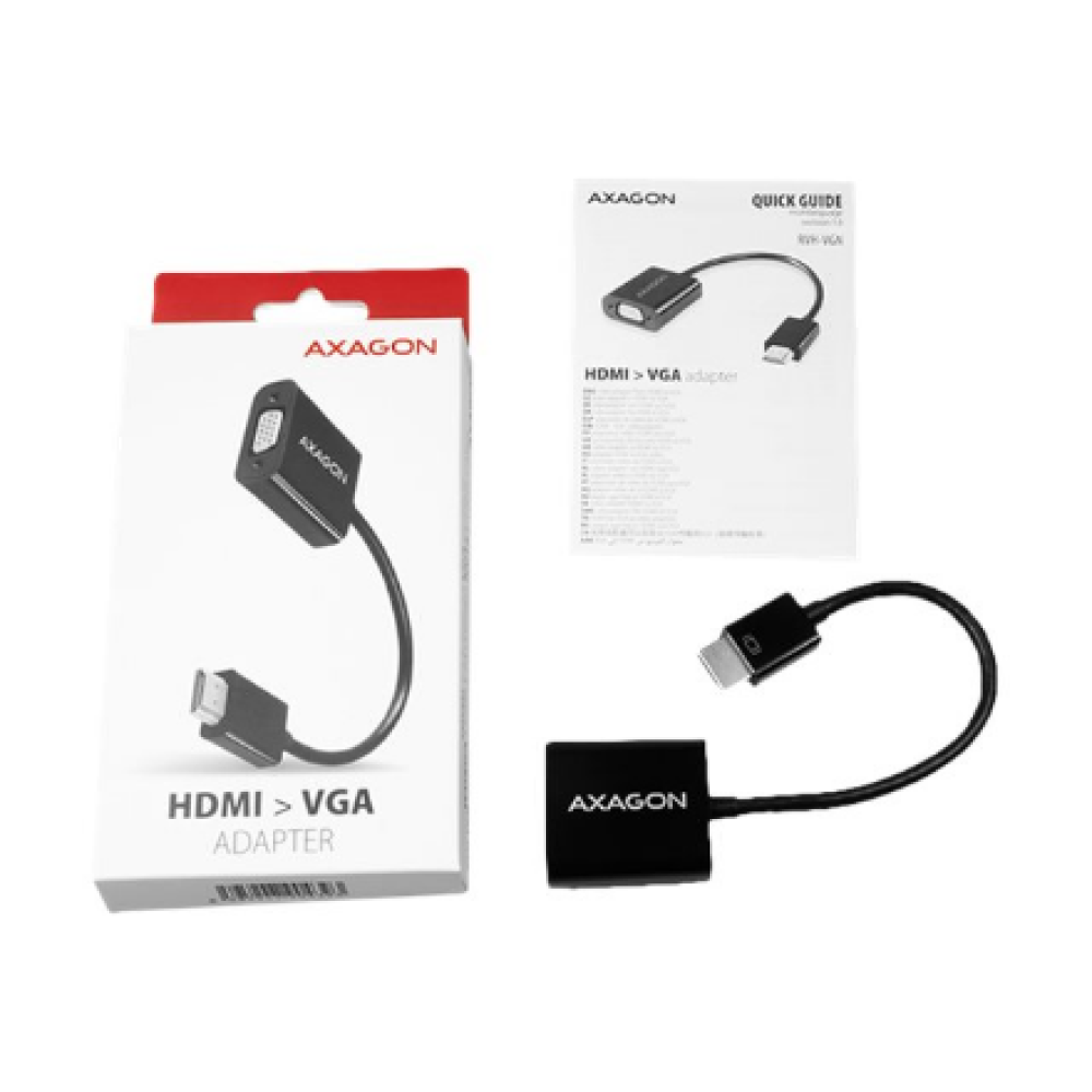 AXAGON , RVH-VGN, HDMI - VGA Reduction Adapter , 0.15 m