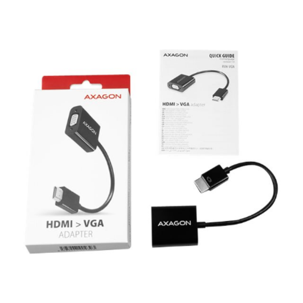 AXAGON , RVH-VGN, HDMI - VGA Reduction Adapter , 0.15 m