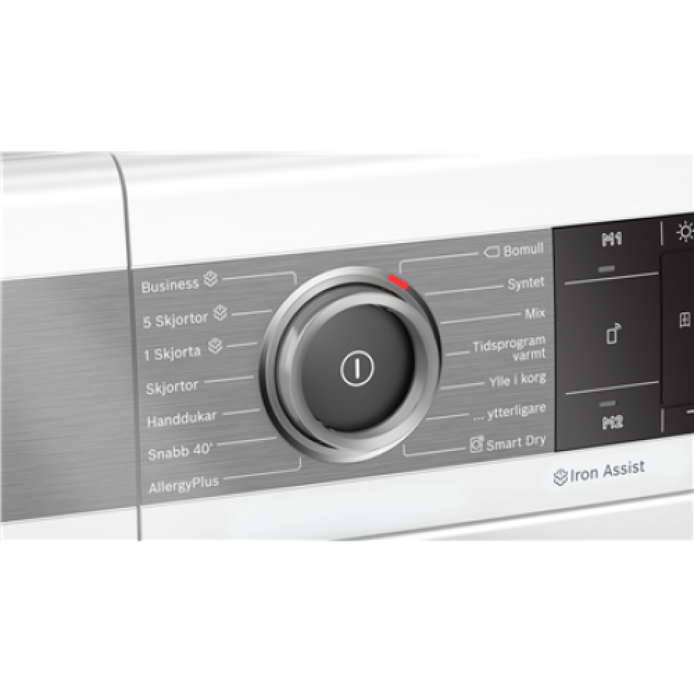 Bosch Dryer Machine WTX8HEL9SN Energy efficiency class A+++, Front loading, 9 kg, Heat pump, TFT, Depth 60 cm, Wi-Fi, Steam function, White, Home Connect