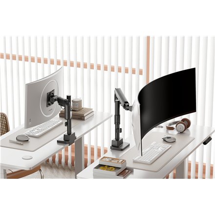 Digitus Desk Mount , Height, tilt, rotation, depth, pivot , Single Monitor Mount , 57 , Maximum weight (capacity) 27 kg , Black