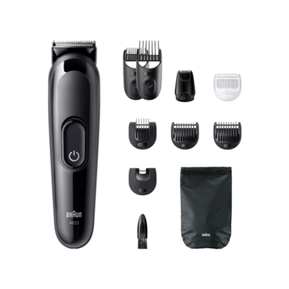 Braun 10in1 Hair Clipper Set , All-in-One Series 3 AIO3560 , Cordless , Number of length steps 14 , Black