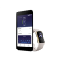 Fitbit Charge 5 Fitness tracker GPS (satellite) AMOLED Aluminium, Glass, Resin Touchscreen Activity monitoring 24/7 Waterproof Bluetooth Lunar White/Soft Gold