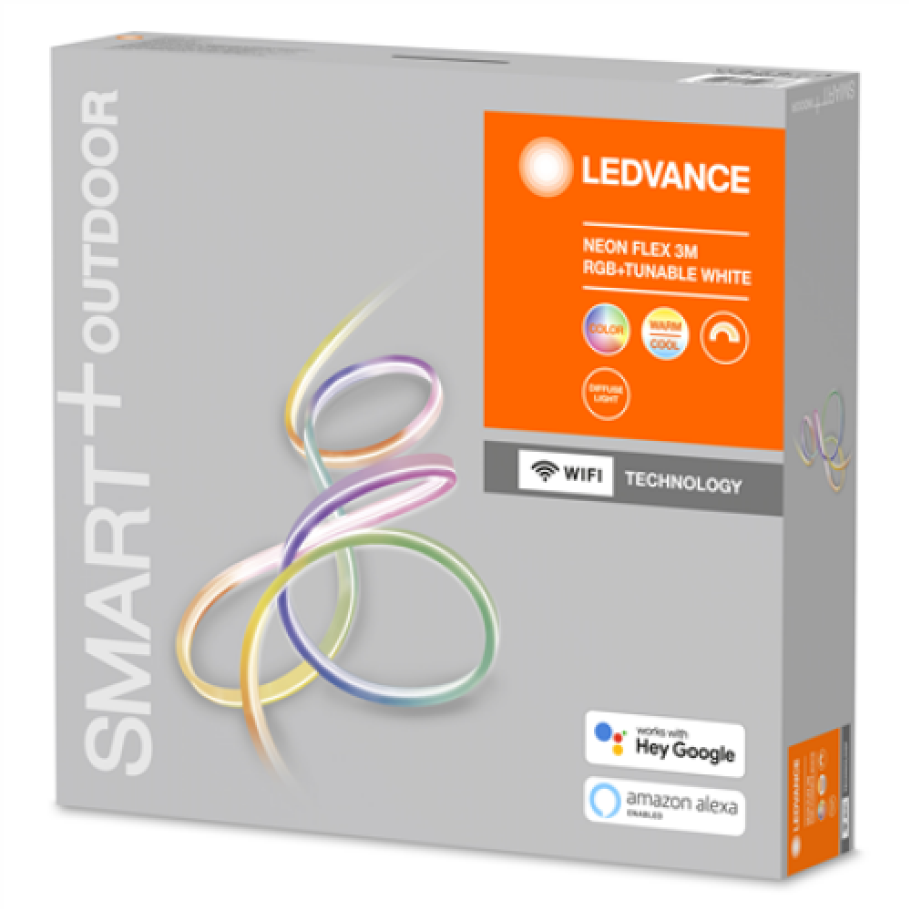 Ledvance SMART+ WiFi Neon Flex RGBW Multicolor 15W 2700-6500K, 3 meters, Outdoor IP44, Plug Type-C (EU)