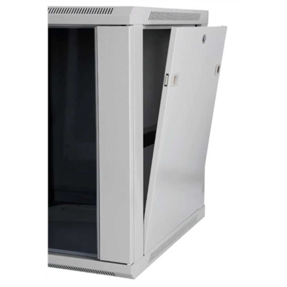 SOMI Networks , 18U, 19″ Network Wall Cabinet , 18U-60/60FPC , Gray , With Front Glass Doors , Depth: 60 cm