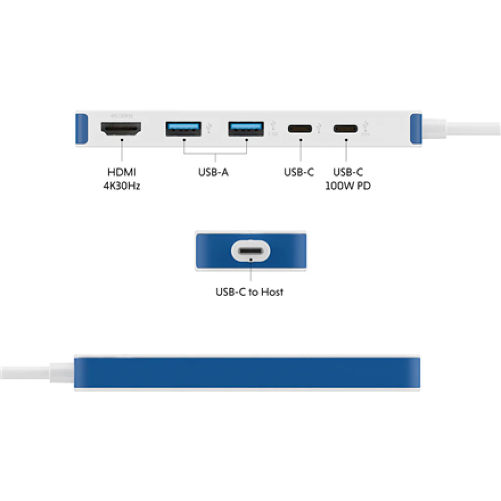 Hyper HyperDrive Flex 5 Port USB-C Hub , HD4101BUGL , HDMI ports quantity 1
