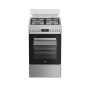 Whirlpool Cooker , W5G8LMX , Hob type Gas , Oven type Electric , Stainless Steel , Width 50 cm , Depth 60 cm , 60 L