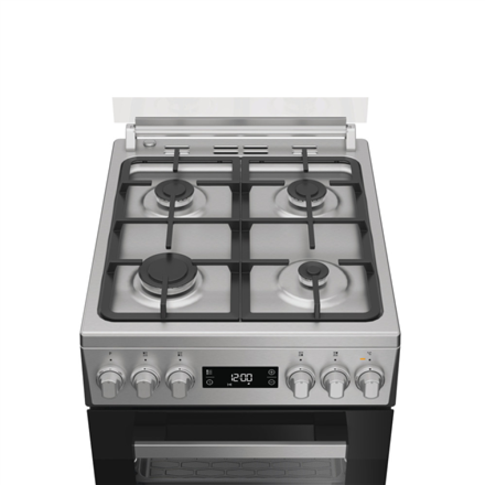 Whirlpool Cooker , W5G8LMX , Hob type Gas , Oven type Electric , Stainless Steel , Width 50 cm , Depth 60 cm , 60 L