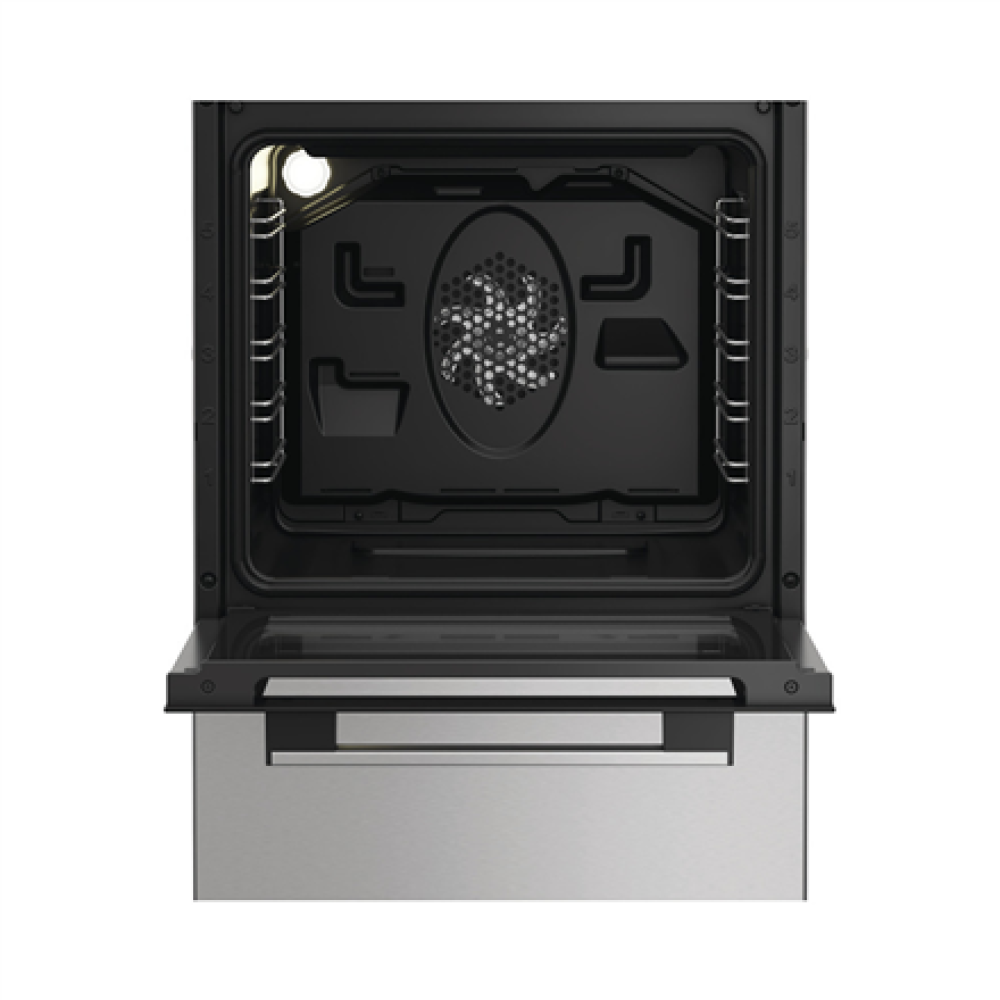 Whirlpool Cooker , W5G8LMX , Hob type Gas , Oven type Electric , Stainless Steel , Width 50 cm , Depth 60 cm , 60 L