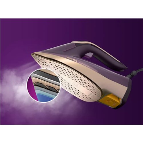 Philips , DST8040/30 Azur 8000 Series , Steam Iron , 3000 W , Water tank capacity 350 ml , Continuous steam 80 g/min , Steam boost performance 260 g/min , Dark Purple