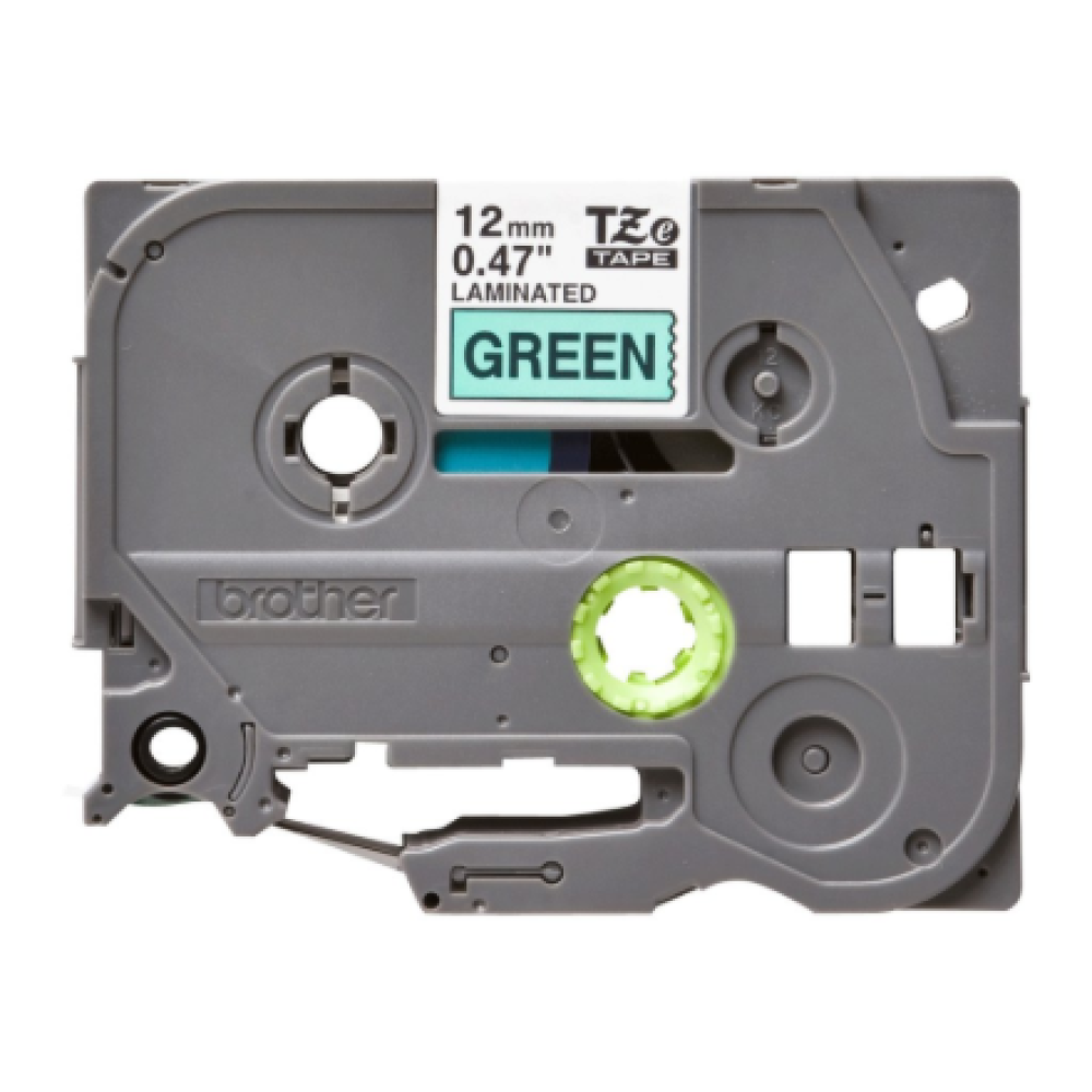 Brother , TZe-731 Laminated Tape , Black on Green , TZe , 8 m , 1.2 cm