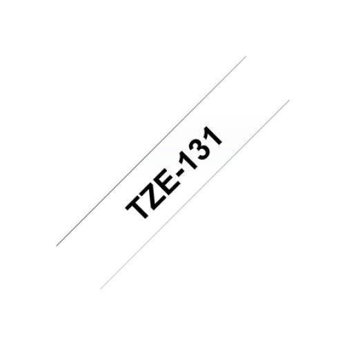 Brother , TZe-131 Laminated Tape , Black on Clear , TZe , 8 m , 1.2 cm