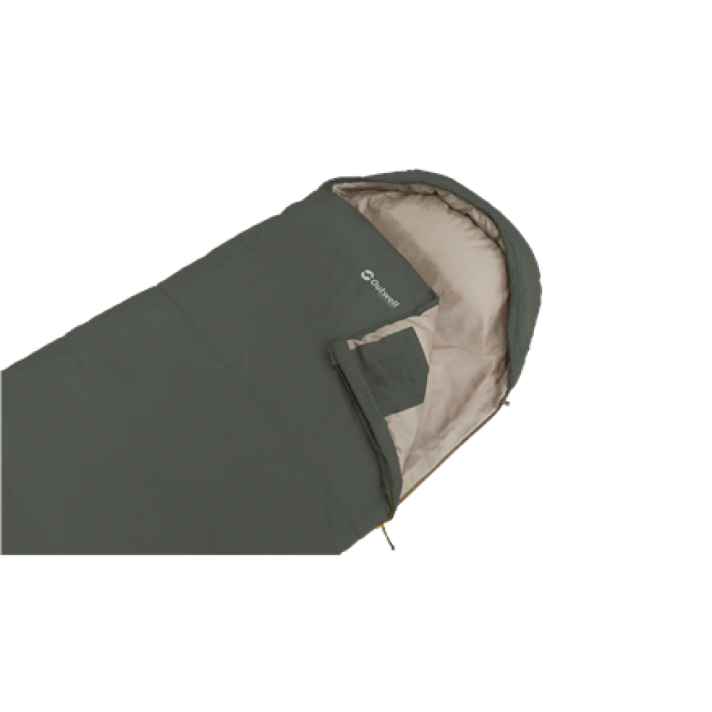 Outwell Campion Prime Green , Sleeping Bag , 215 x 80 cm , -10 to 8 °C , 2 way open - auto lock, L-shape