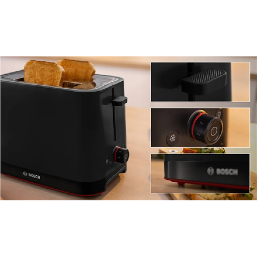 Bosch Compact Toaster , TAT3M123 MyMoment , Power 950 W , Number of slots 2 , Housing material Plastic , Black