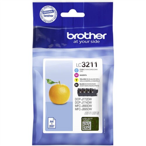 Brother Multipack , LC3211VALDR , Cartridge , Black, cyan, magenta, yellow