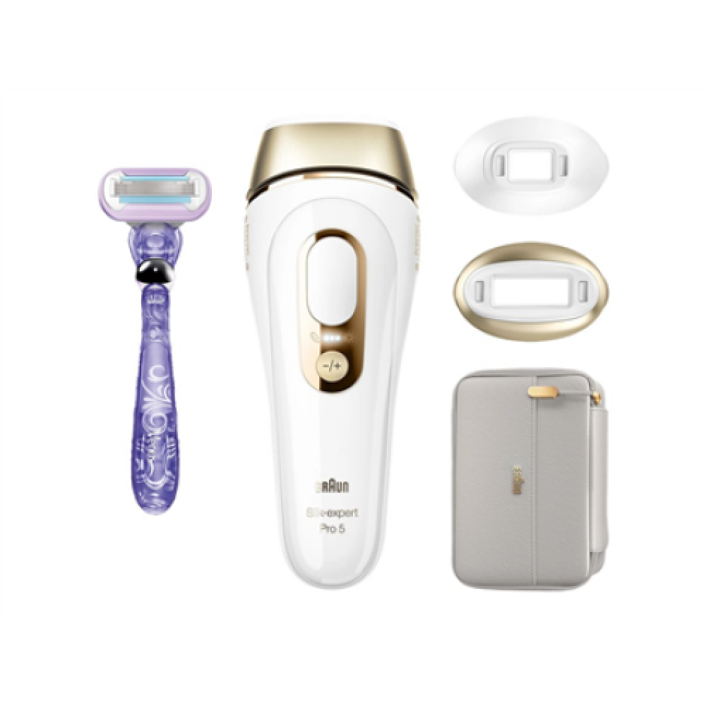 Braun , PL5157 Silk-expert Pro 5 IPL , Epilator , Operating time (max) min , Bulb lifetime (flashes) 400.000 , Number of power levels 10 , White/Gold