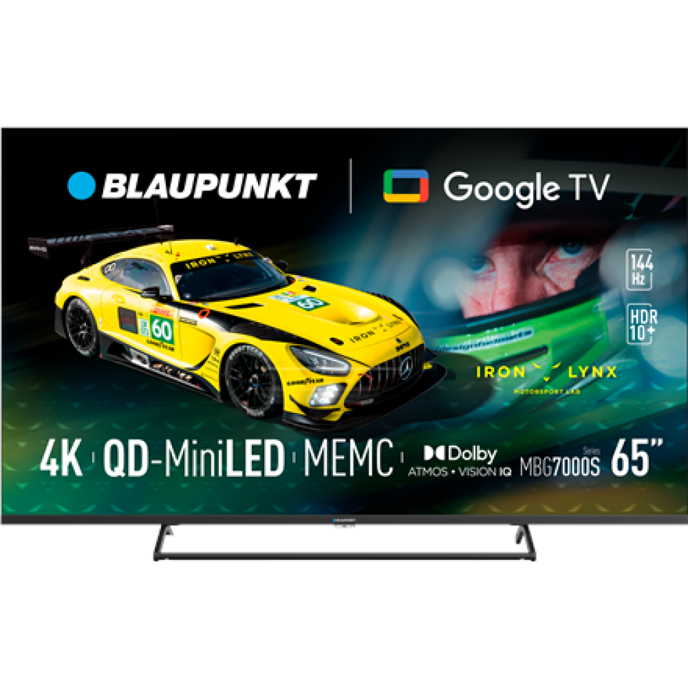 Blaupunkt Mini LED TV , 65MBG7000S , 65 , Smart TV , Google TV , Black