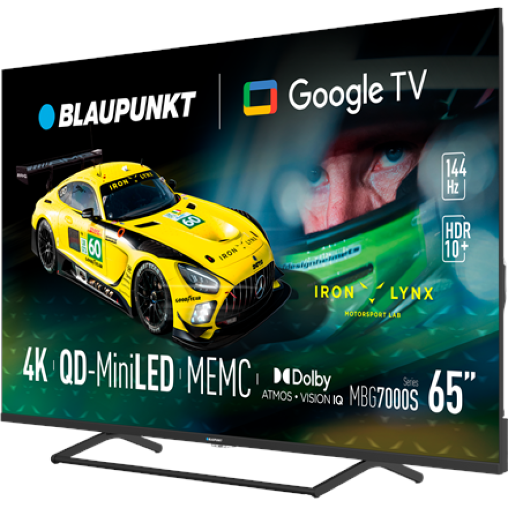 Blaupunkt Mini LED TV , 65MBG7000S , 65 , Smart TV , Google TV , Black