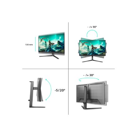 Philips , 27M2N3800A/00 , 27 , Fast IPS , 4K UHD , 16:9 , 160 Hz , 1 ms , 3840 x 2160 pixels , 350 cd/m² , HDMI ports quantity 2 , Charcoal