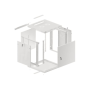 Lanberg , Rack cabinet 19 wall-mount 12U/600x600 for self-assembly with metal door (flat pack) , WF01-6612-00S , Grey