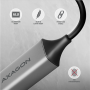 AXAGON ADE-TXCA Compact aluminum USB 3.2 Gen 1 Gigabit Ethernet 10/100/1000Mbit adapter with automatic installation, Nintendo Switch support and USB C-A reduction