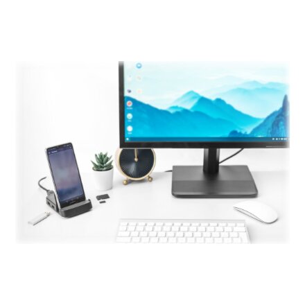 Digitus USB-C Smartphone Docking Station, 7 Port , DA-70882 , USB 3.0 (3.1 Gen 1) ports quantity 1 , USB 2.0 ports quantity 2 , HDMI ports quantity 1