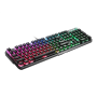 MSI , Gaming Keyboard , VIGOR GK71 SONIC BLUE , Gaming Keyboard , Wired , RGB LED light , US , Black , Numeric keypad , Blue Switches