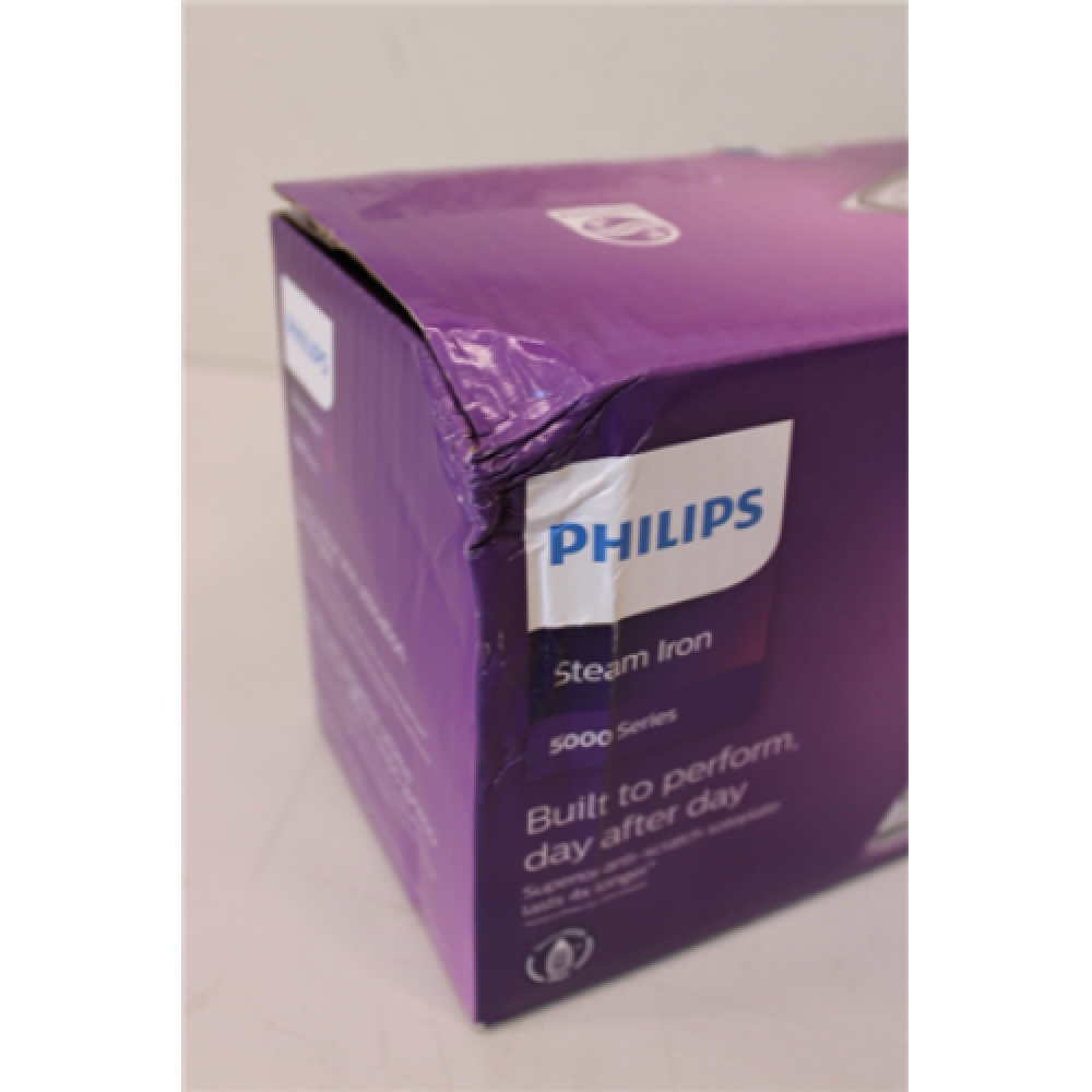 SALE OUT. Philips DST5010/10 Steam Iron, SteamGlide Plus Soleplate, Continuous steam 40 g/min, White , Philips DST5010/10 , Steam Iron , 2400 W , Water tank capacity 0.32 ml , Continuous steam 40 g/min , White , DAMAGED PACKAGING