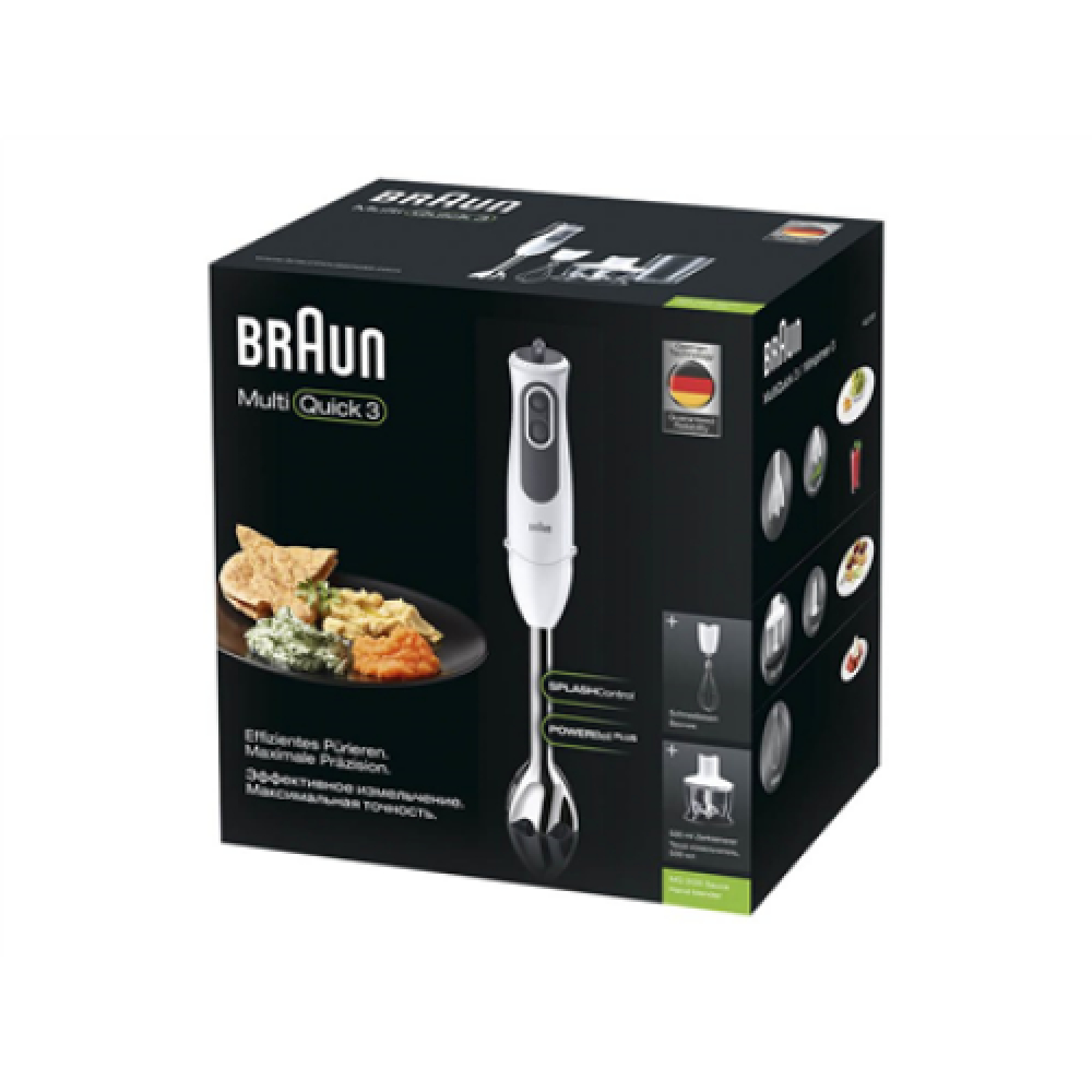 Braun , Hand Blender , MQ 3135 MultiQuick 3 Vario , Hand Blender , 750 W , Number of speeds 11 , Turbo mode , Chopper , White