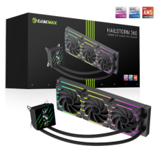 Gamemax CPU Liquid Cooler , HAILSTORM 360 LCD BK , Black