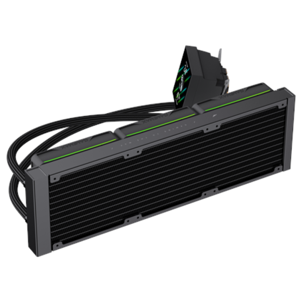 Gamemax CPU Liquid Cooler , HAILSTORM 360 LCD BK , Black