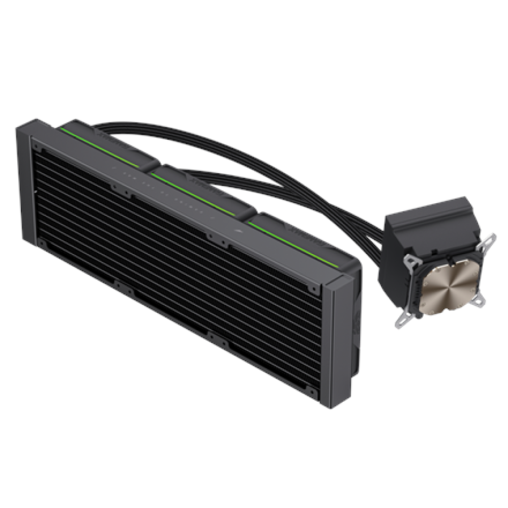 Gamemax CPU Liquid Cooler , HAILSTORM 360 LCD BK , Black