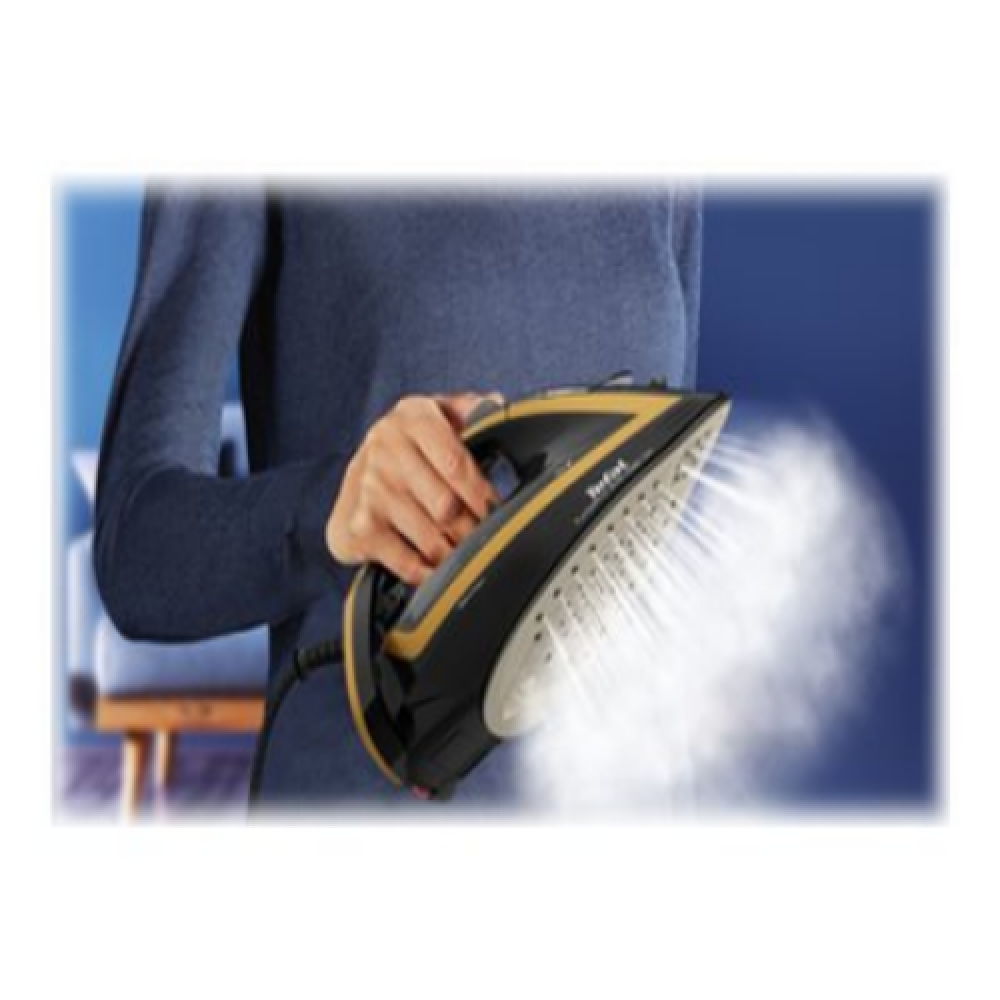 TEFAL , FV5696E1 , Steam Iron , 3000 W , Water tank capacity 300 ml , Continuous steam 50 g/min , Steam boost performance 270 g/min , Black/Golden