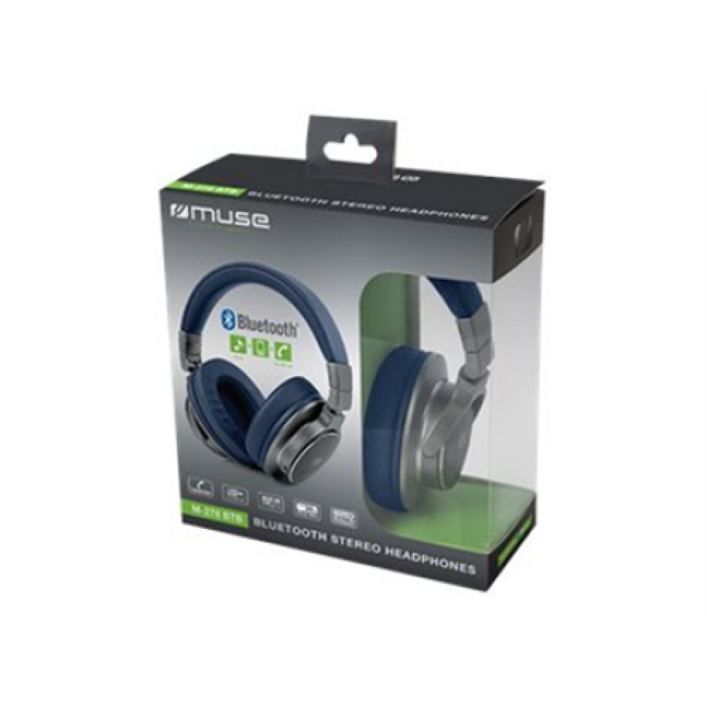 Muse Bluetooth Stereo Headphones M-278 BTB On-ear Wireless