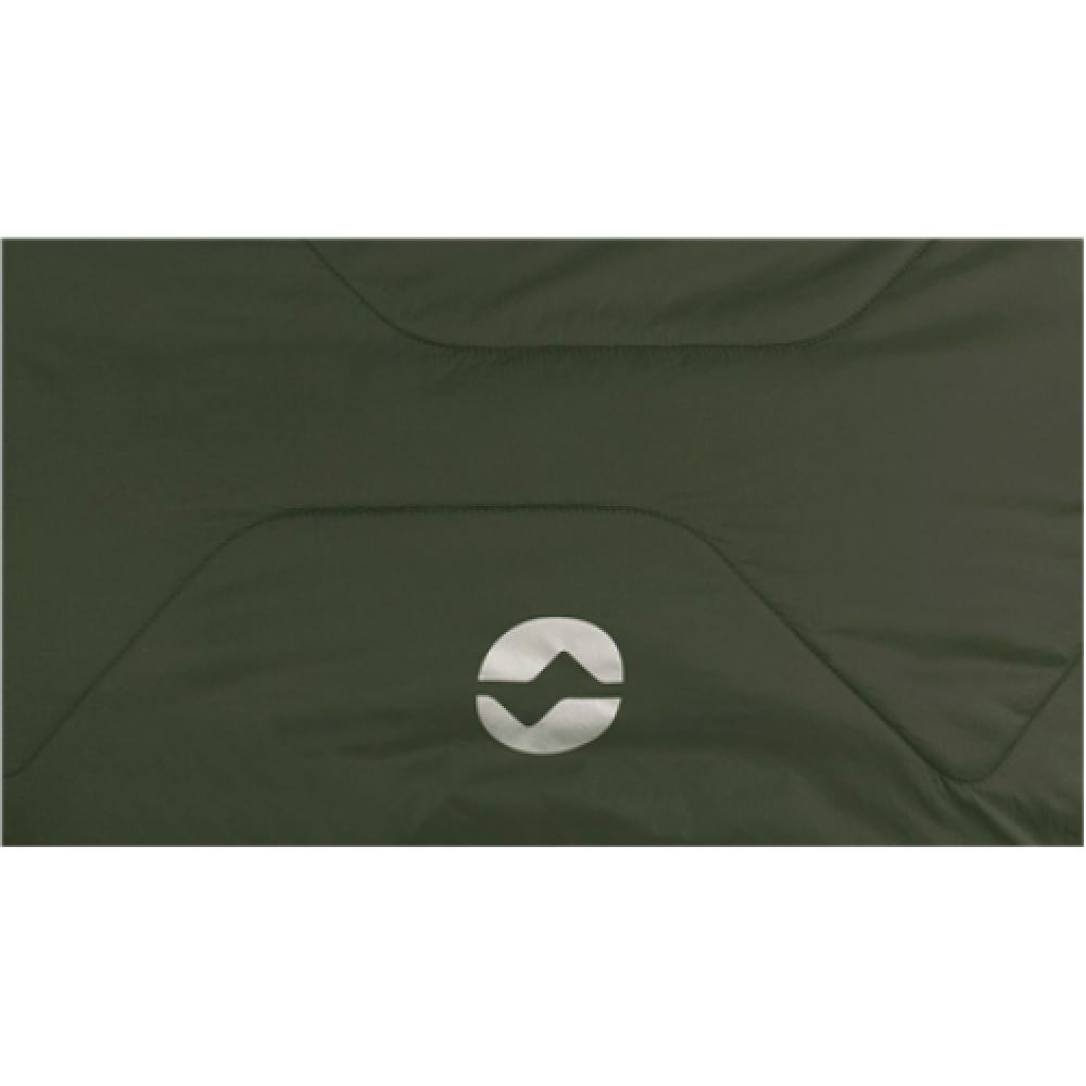 Outwell Elm Lux Sleeping Bag 220 x 85 cm 2 way open - auto lock Dark Green