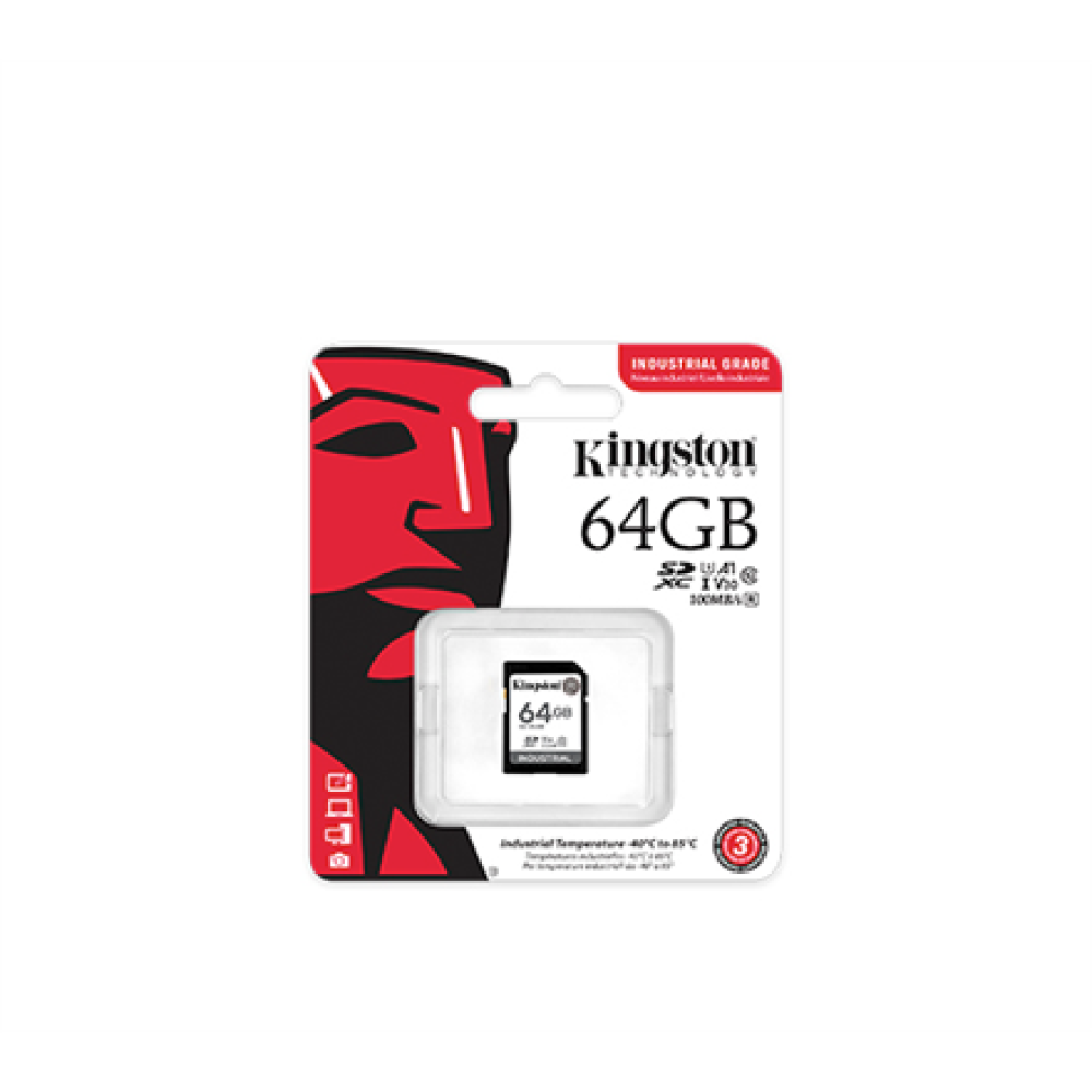 Kingston , Memory Card , SDIT/64GB , 64 GB , SD , Flash memory class Class 10, UHS-I, U3, V30, A1