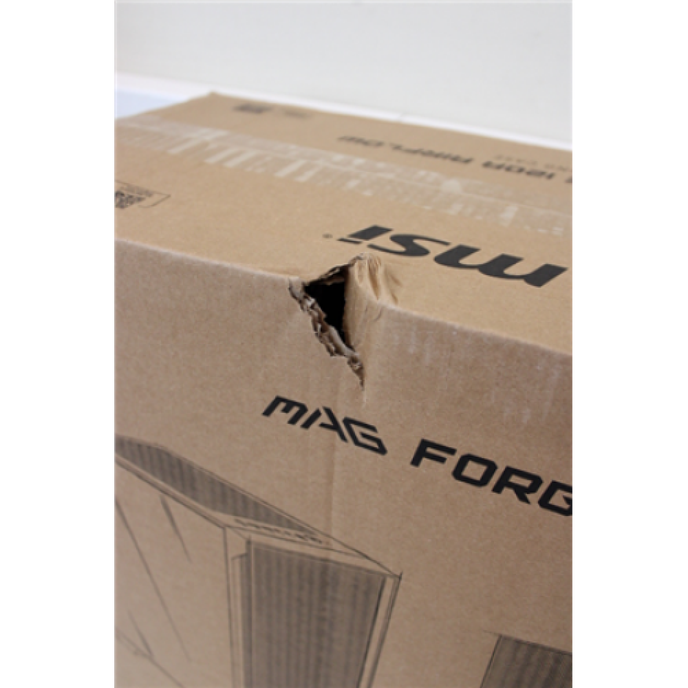 SALE OUT. MSI MAG FORGE 120A AIRFLOW , PC Case , MAG FORGE 120A AIRFLOW , Side window , Black , Mid-Tower , DAMAGED PACKAGING , Power supply included No , ATX