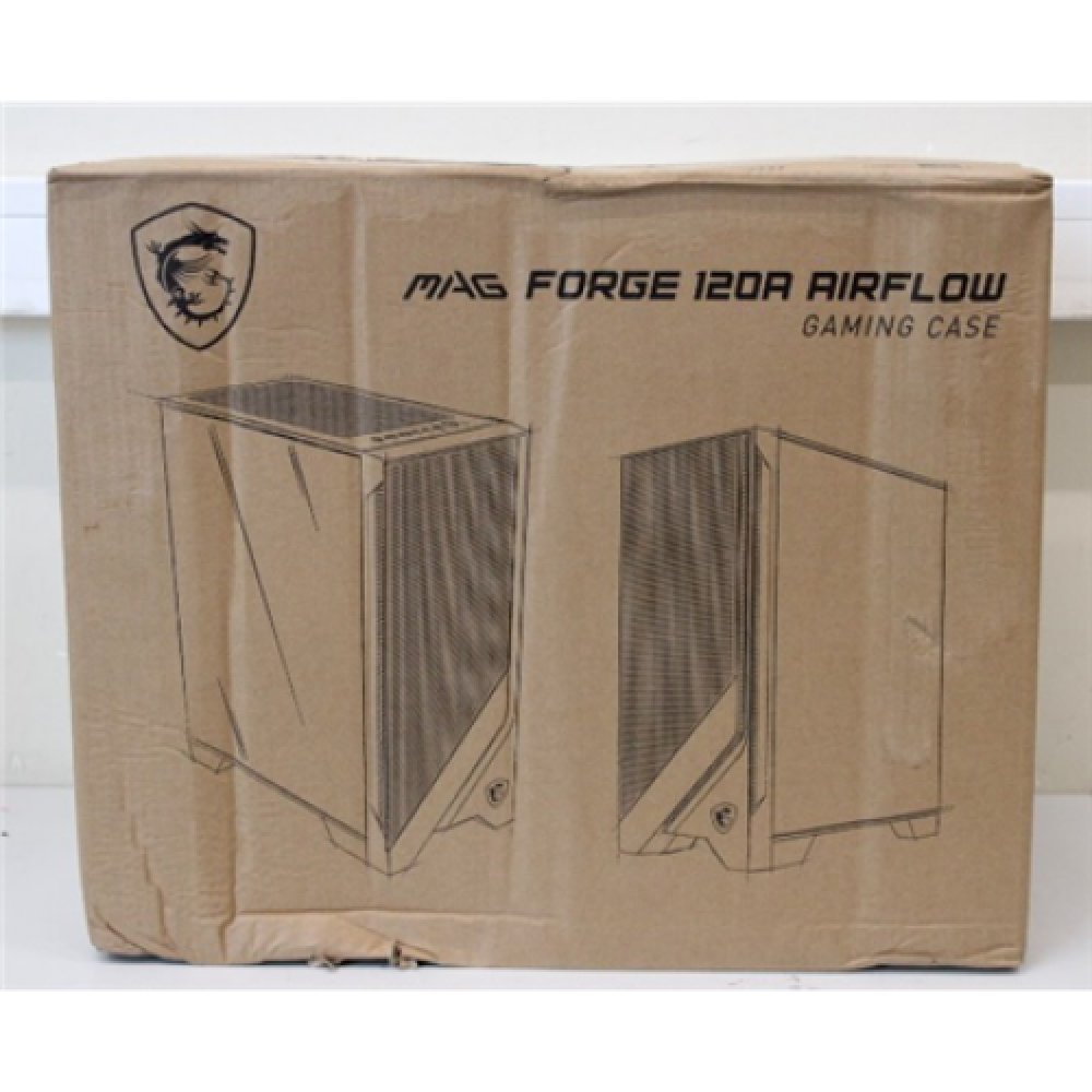 SALE OUT. MSI MAG FORGE 120A AIRFLOW , PC Case , MAG FORGE 120A AIRFLOW , Side window , Black , Mid-Tower , DAMAGED PACKAGING , Power supply included No , ATX